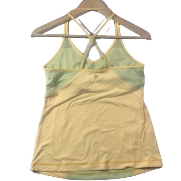 Lululemon Surya Strappy Tank Mellow Lemon / Burning Yellow - Picture 4 of 9